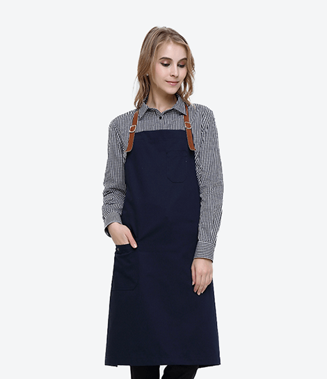 Style: Contrast Apron with PU Leather Adjustable Strap